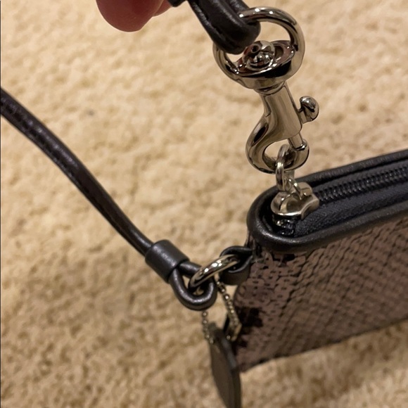 Coach Pewter/gunmetal sequined wristlet - Picture 9 of 12
